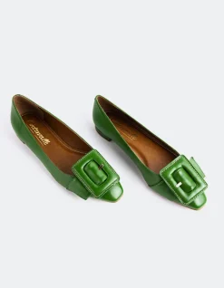 Women L'INTERVALLE Mulan Green Leather