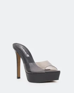 Women L'INTERVALLE Nene, Black Clear/Vinyl Noir