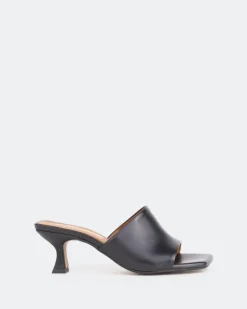 Women L'INTERVALLE Neptune Black Leather/Cuir Noir