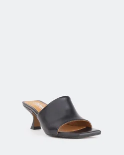 Women L'INTERVALLE Neptune Black Leather/Cuir Noir
