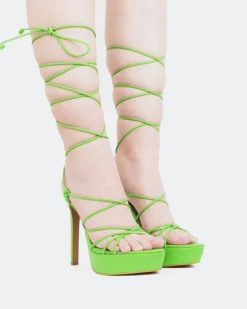 Women L'INTERVALLE Nevis Green Leather