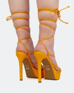 Women L'INTERVALLE Nevis Orange Leather