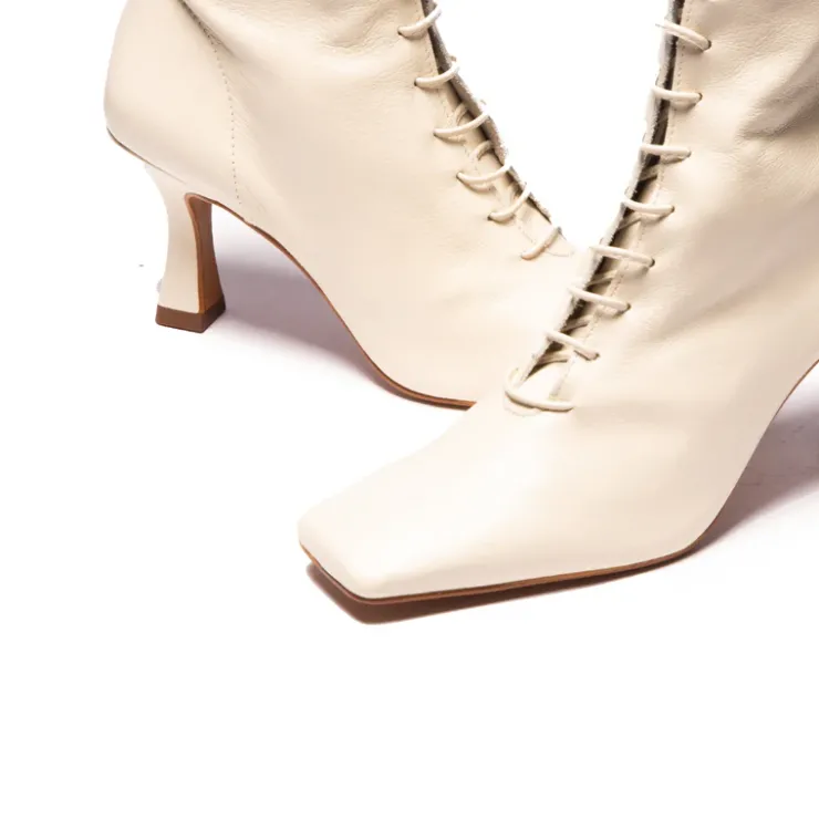 Women L'INTERVALLE Noble Off White Leather