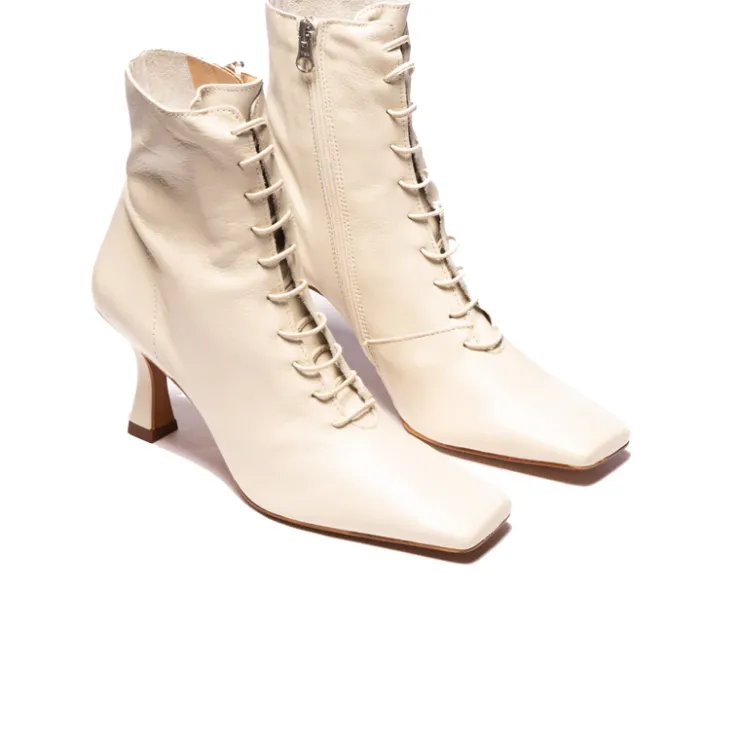 Women L'INTERVALLE Noble Off White Leather