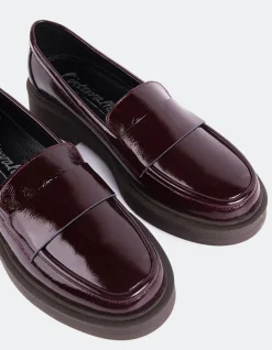 Women L'INTERVALLE Novee Burgundy Patent