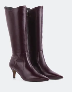 Women L'INTERVALLE Odyssia Burgundy Leather
