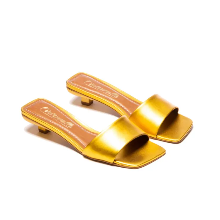 Women L'INTERVALLE Omnia Yellow Metallic