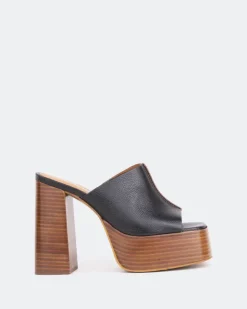 Women L'INTERVALLE Overboard Black Leather/Cuir Noir