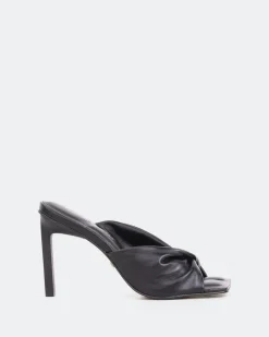 Women L'INTERVALLE Paqueta, Black Leather/Cuir Noir
