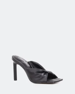 Women L'INTERVALLE Paqueta, Black Leather/Cuir Noir