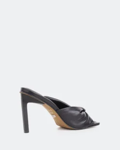 Women L'INTERVALLE Paqueta, Black Leather/Cuir Noir