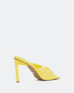 Women L'INTERVALLE Paqueta, Yellow Leather/Cuir Jaune