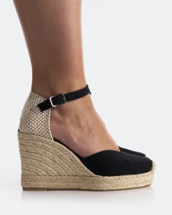 Women L'INTERVALLE Petrolina Black Canvas