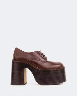 Women L'INTERVALLE Phineas Chestnut Leather
