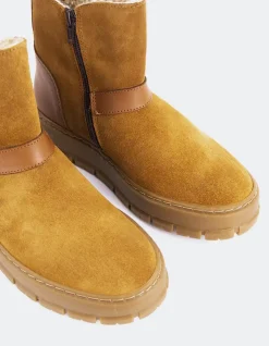 Women L'INTERVALLE Plorin Cognac Suede