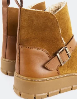Women L'INTERVALLE Plorin Cognac Suede
