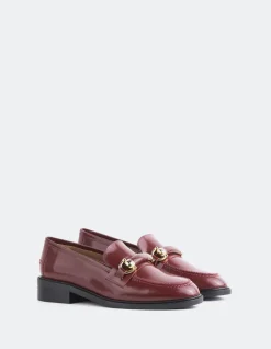 Women L'INTERVALLE Prato Burgundy Leather