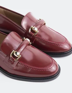 Women L'INTERVALLE Prato Burgundy Leather