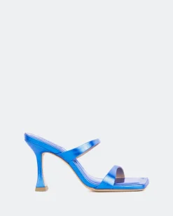 Women L'INTERVALLE Pyramid, Blue Metal/Métal Bleu