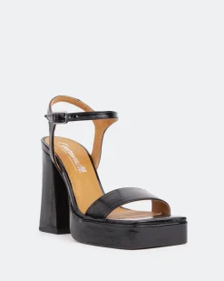 Women L'INTERVALLE Rabanne, Black Naplack/Naplack Noir