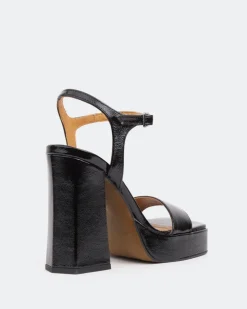 Women L'INTERVALLE Rabanne, Black Naplack/Naplack Noir