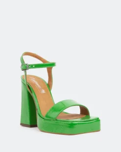 Women L'INTERVALLE Rabanne, Green Naplack/Naplack Vert