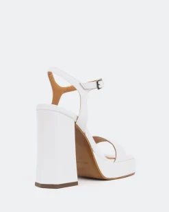 Women L'INTERVALLE Rabanne, White Leather/Cuir Blanc