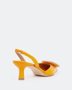 Women L'INTERVALLE Reale, Orange Leather/Cuir Orange