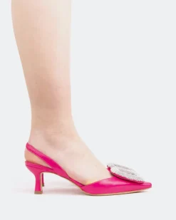 Women L'INTERVALLE Reale, Pink Leather/Cuir Rose
