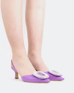 Women L'INTERVALLE Reale, Purple Leather/Cuir Violet