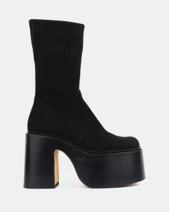 Women L'INTERVALLE Remington Black Suede Stretch