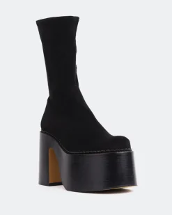 Women L'INTERVALLE Remington Black Suede Stretch