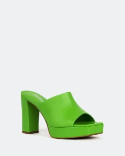 Women L'INTERVALLE Republic, Green Leather/Cuir Vert