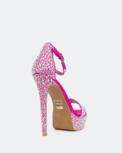 Women L'INTERVALLE Rinna, Fucshia Suede/Suède Fucshia