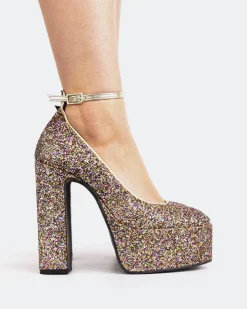 Women L'INTERVALLE Runway Brown Glitter