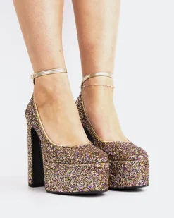 Women L'INTERVALLE Runway Brown Glitter