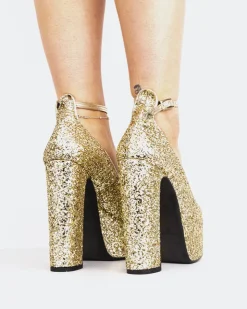 Women L'INTERVALLE Runway Gold Glitter