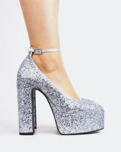 Women L'INTERVALLE Runway Silver Glitter