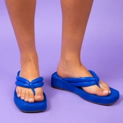 Women L'INTERVALLE Senda Royal Blue Leather