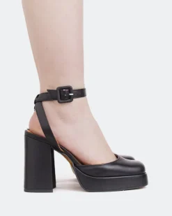 Women L'INTERVALLE Serre Black Leather