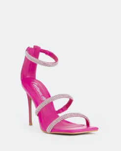 Women L'INTERVALLE Shamari, Fucshia Leather/Cuir Fucshia