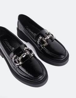 Women L'INTERVALLE Sheldawn Black Patent
