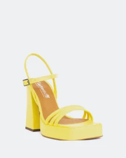 Women L'INTERVALLE Shock Yellow Leather