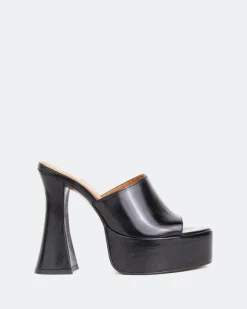 Women L'INTERVALLE Shore Black Leather/Cuir Noir