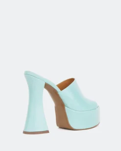 Women L'INTERVALLE Shore Blue Leather/Cuir Bleu