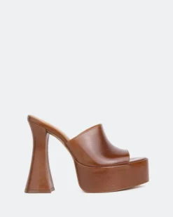 Women L'INTERVALLE Shore Tan Leather/Cuir Ocre