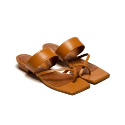 Women L'INTERVALLE Show Camel Leather