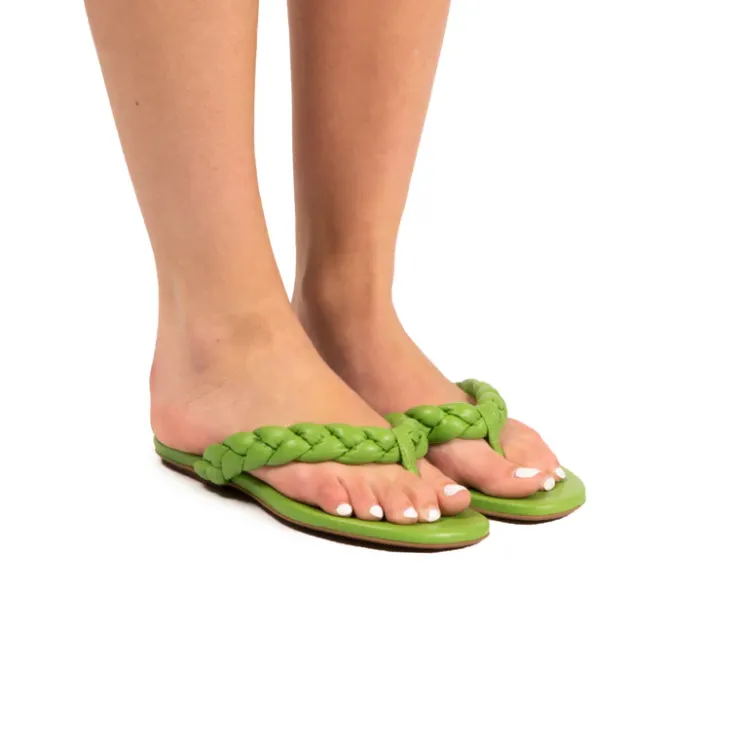 Women L'INTERVALLE Sirocco Green Leather