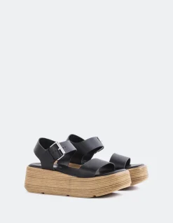 Women L'INTERVALLE Snapper Black Leather