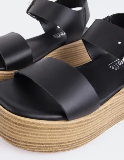 Women L'INTERVALLE Snapper Black Leather